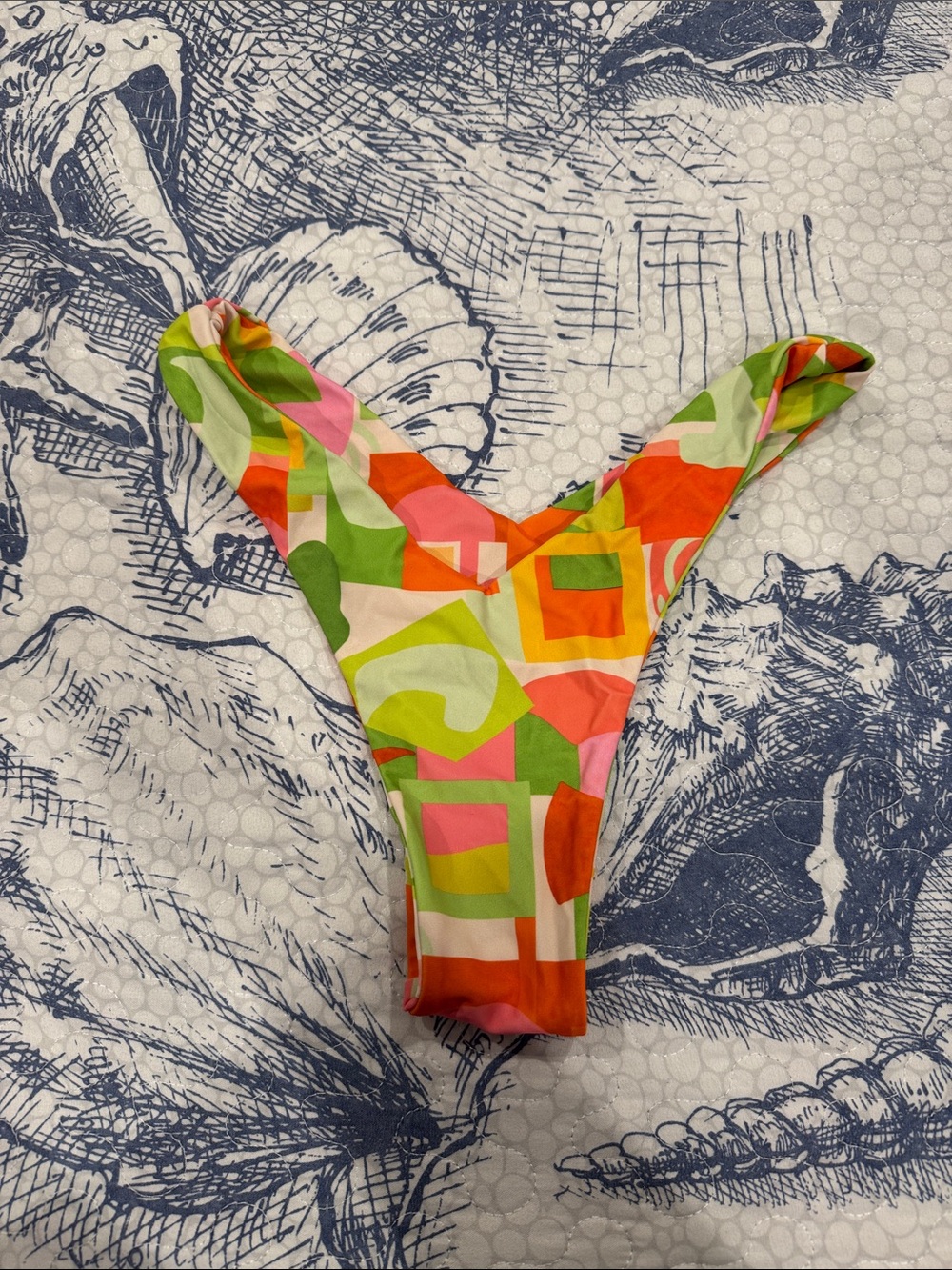 Kulani Kinis Y Cheeky Neon Geometric Bikini Bottom - Saloon Sister